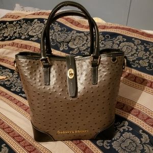 Dooney and bourke ostrich embossed leather tote